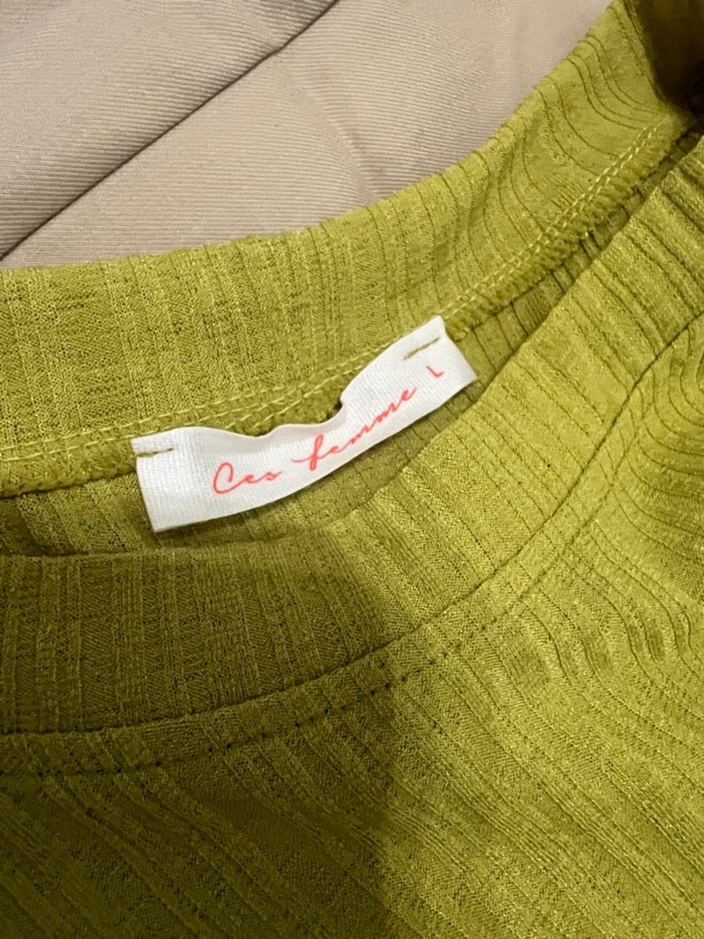 Ces Femme Lime Green Tiered Two Piece Set - Picture 2 of 2